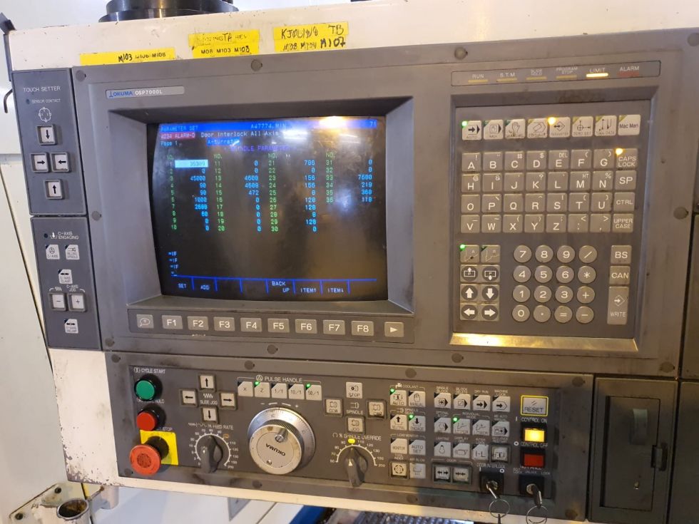 Okuma LU-45M CNC Lathe Ø 904 x 1000 mm C-Axis  5585 = Mach4metal