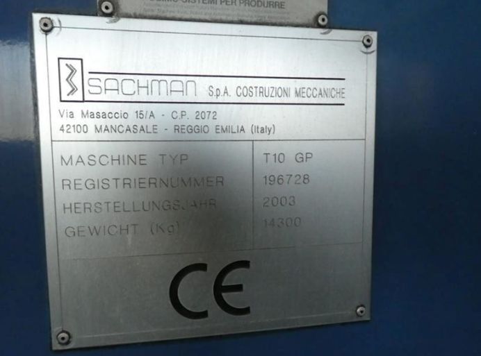 Sachmann T10GP X/Y/Z 2000 x 1075 X 1000 Automatic head 2,5 Gr. 6020 = Mach4metal