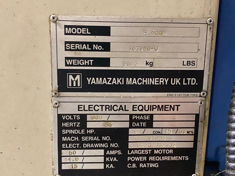 Mazak Mazatech H-400N HMC X 560 Y 460 Z 510 mm 6026 = Mach4metal