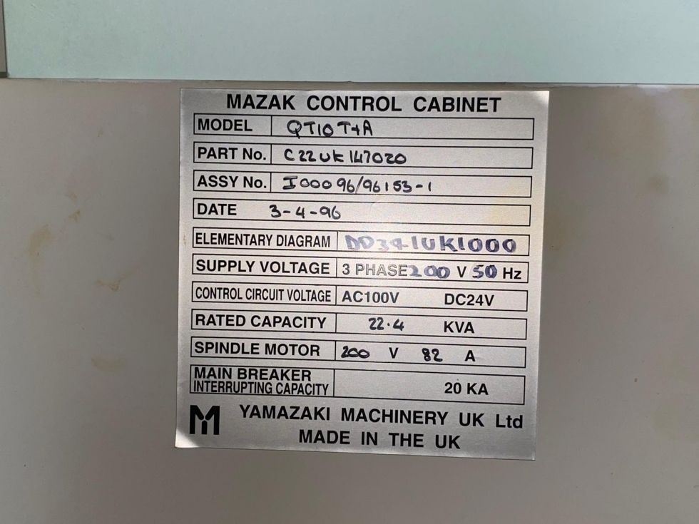 CNC turning lathe MAZAK Quick Turn 10 5420= Mach4metal