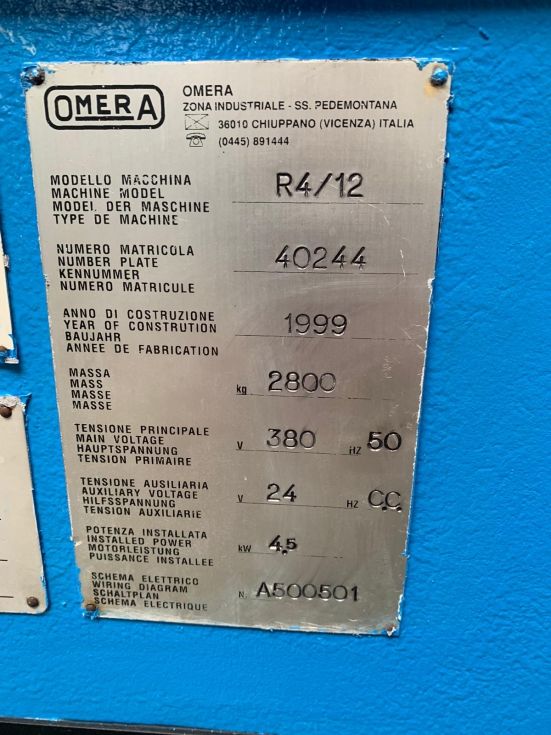 Omera R4/12 Trimming & Bearding & Forming machine 6047 = Mach4metal