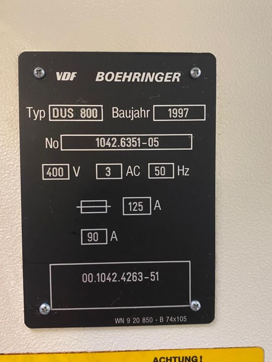 Teach-in lathe VDF BOEHRINGER DUS 800 Ø 820 x 3000 mm 6260 =Mach4metal