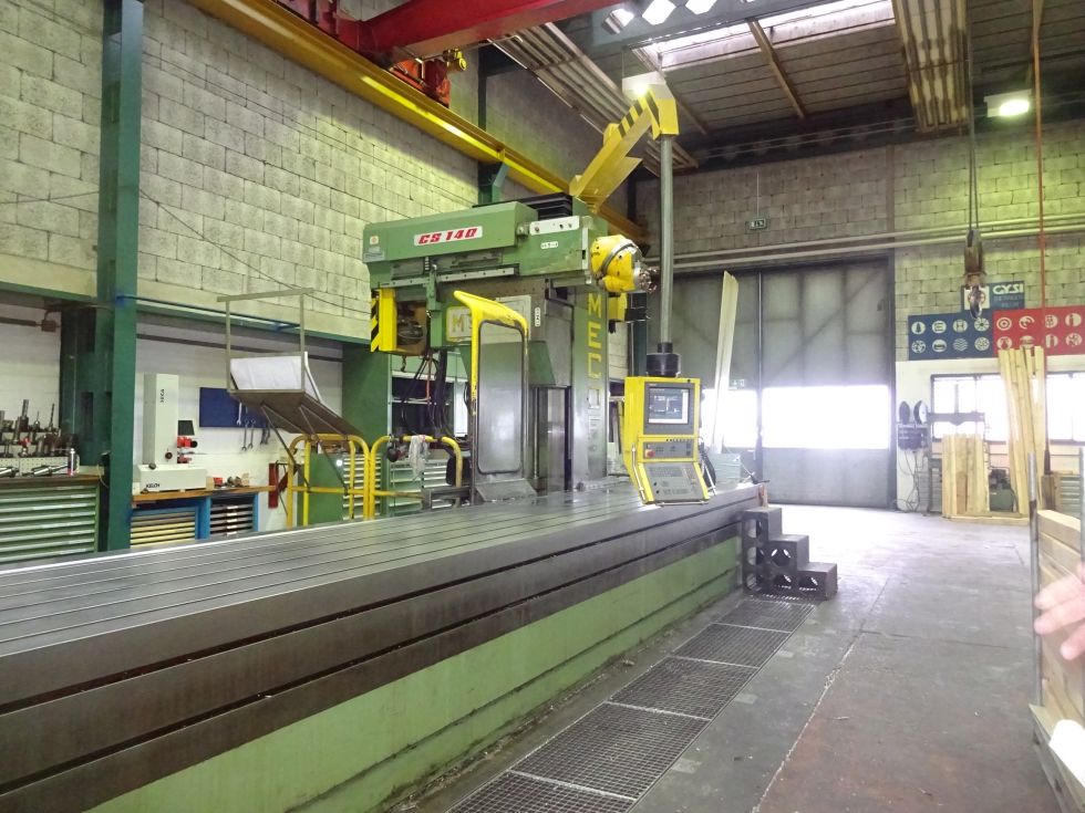 CNC bedmilling machine MECOF - CS 140 9300 x 1000 x 2100 mm ATC + Index head 6319 = Mach4metal