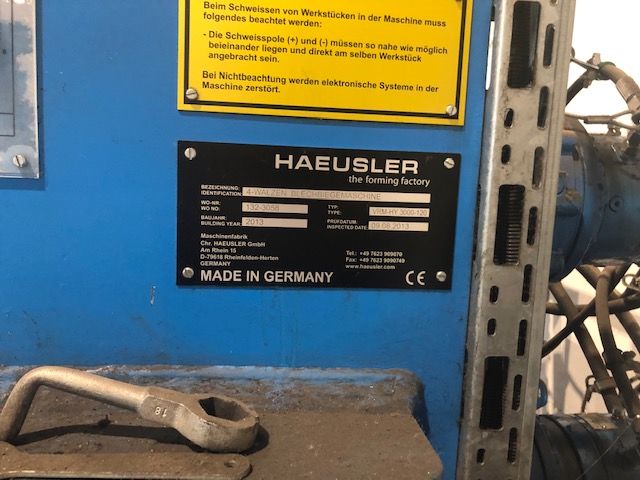 HAEUSLER - VRM-HY Hydraulic 4 roll plate bender 3000 x 30 mm 6447 = Mach4metal