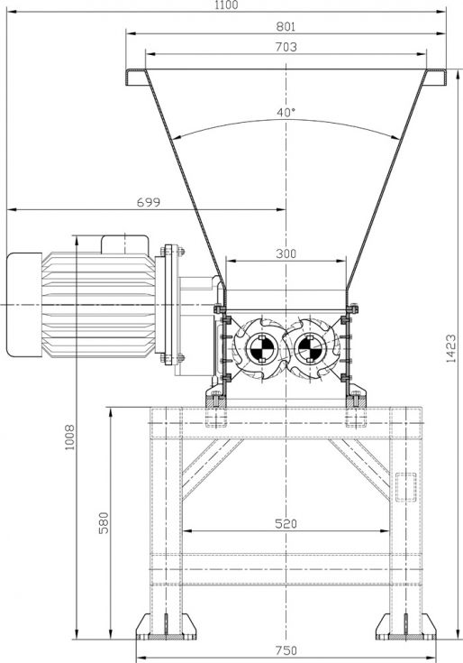 Trituradora de Plásticos. Solo Planos de manufactura + Manual de ensamble.