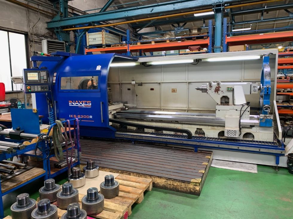 CNC turning lathe INAXS - IKS 8300 R Ø 1300 x 3200 mm with C-Axis 6528 = Mach4metal
