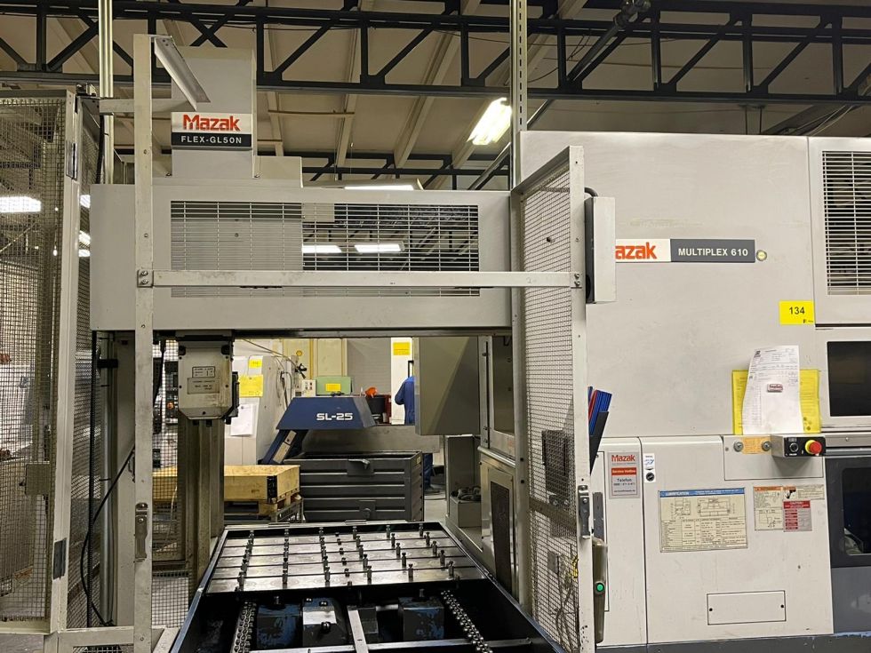 CNC turning lathe MAZAK - Multiplex 610 + Flex GL50N Dual spindel CNC Lathe Ø 350 x 365 mm with Gant