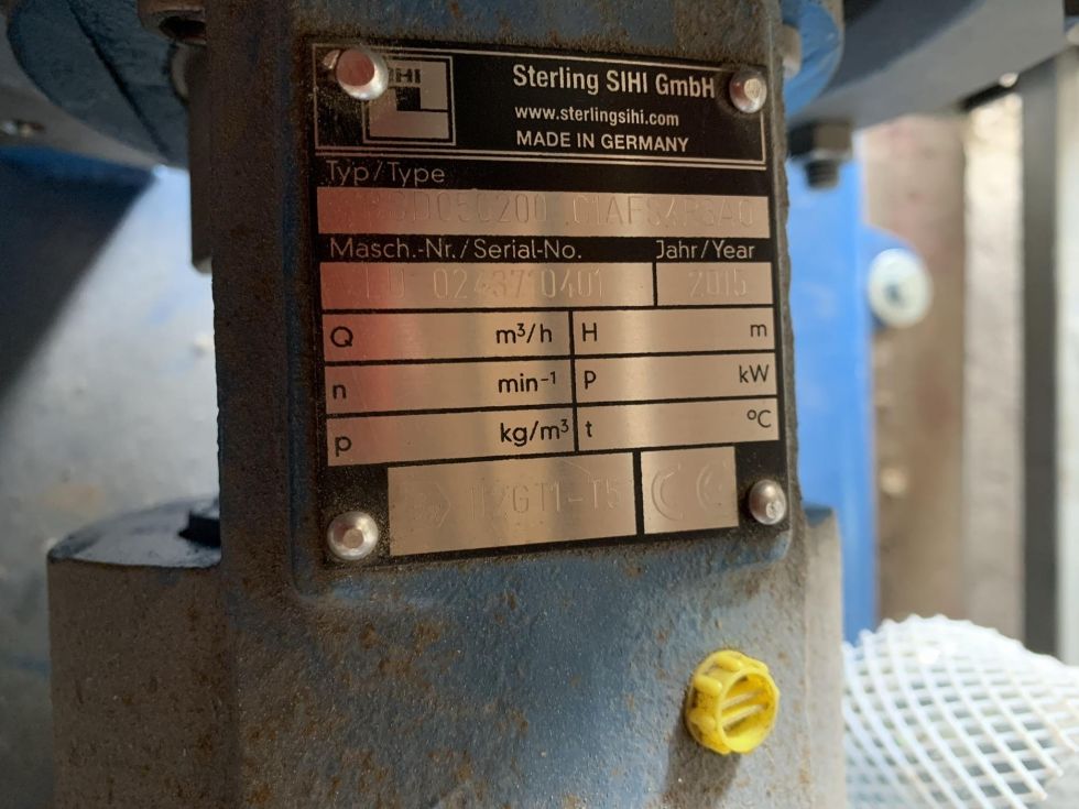 Bomba centrifuga sterling sihi gmbh cbsd 050200 c1afs4r3a0 de segunda mano