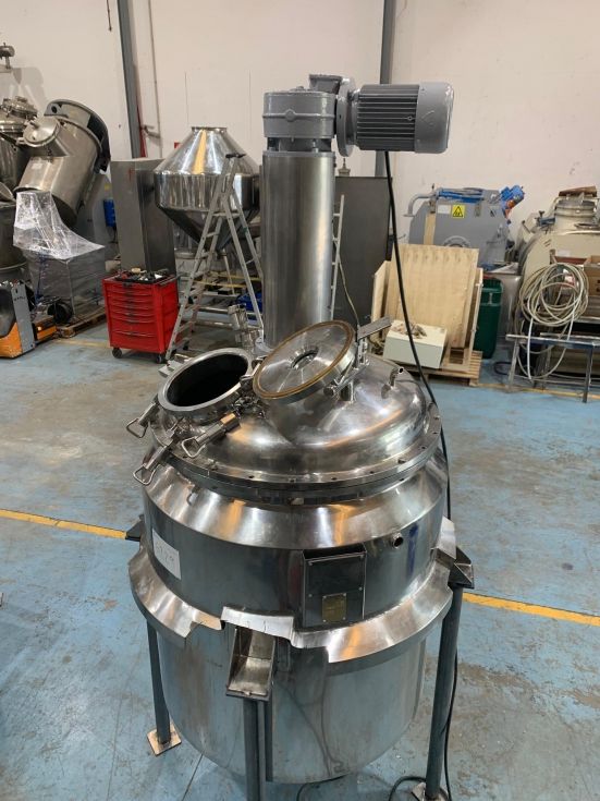 Reactor inoxger acero inoxidable 400 litros con agitación, media caña y calorifugado hermetico