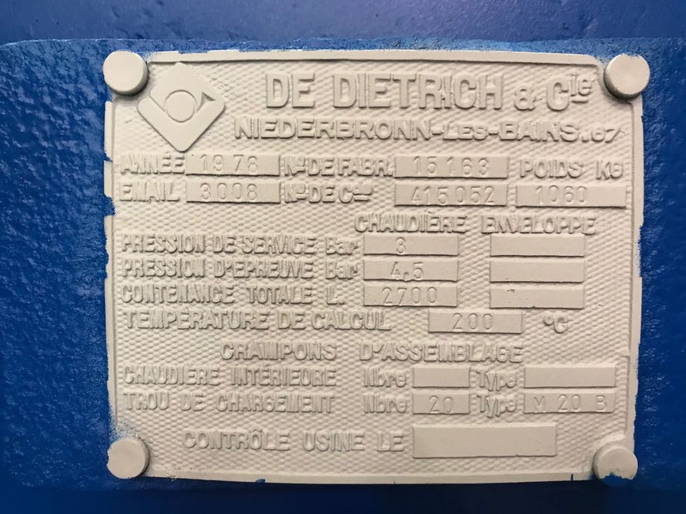 Deposito esmaltado de dietrich 2700 litros de segunda mano