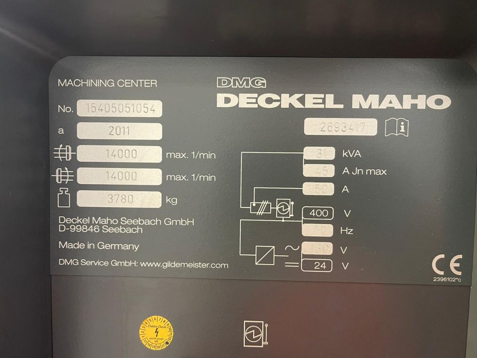 3-axis machining centre DMG MORI DMC 635V 635 x 510 x 460 mm 6830 = Mach4metal