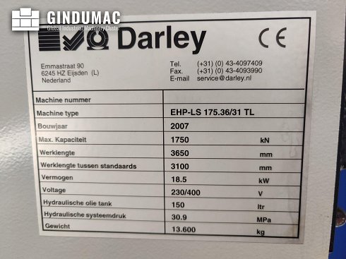 Dobladora Darley EHP-LS 175.36/31 T