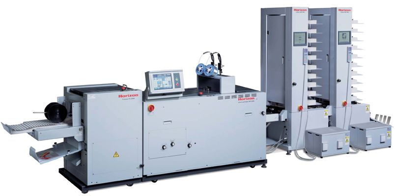 Tren de alzado, grapado y plegado