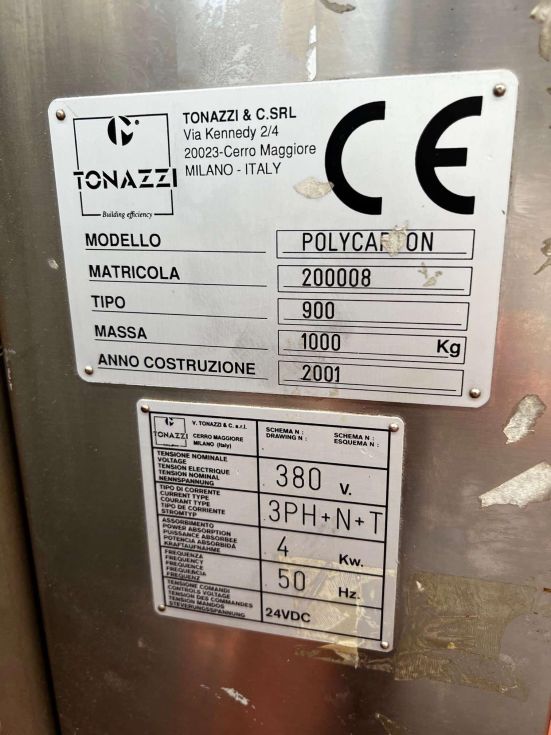 Estuchadora tonazzi polycarton 900 de segunda mano