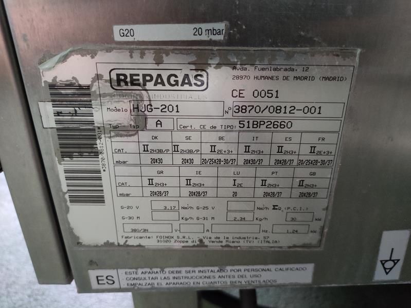 Horno a gas, autolimpiable
