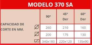 Sierra de cinta semiautomática Fat 370/SA-DI