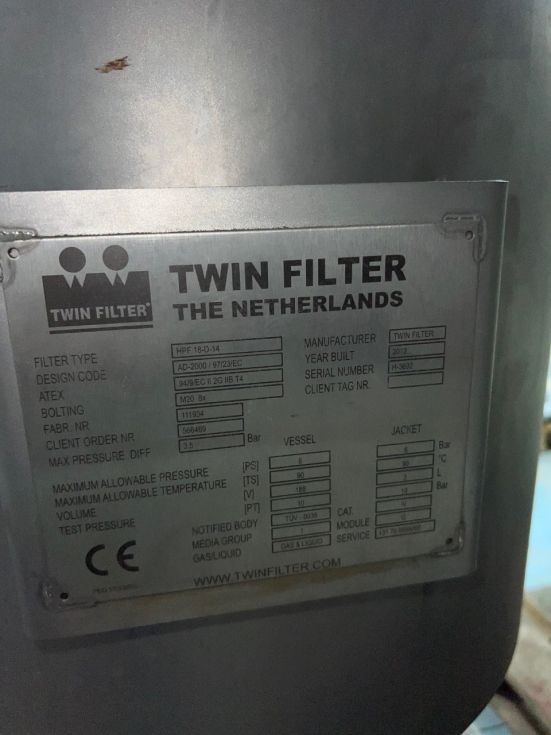 Filtro twin filter hpf 18-d-14 2 m2 de segunda mano