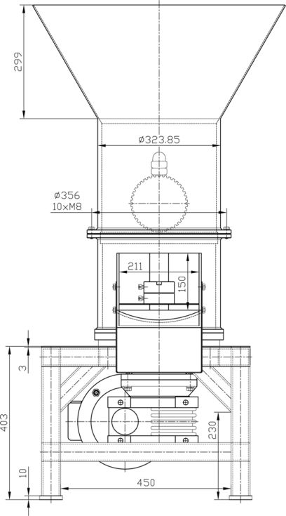 Pelletizadora. Solo planos para manufactura del equipo.