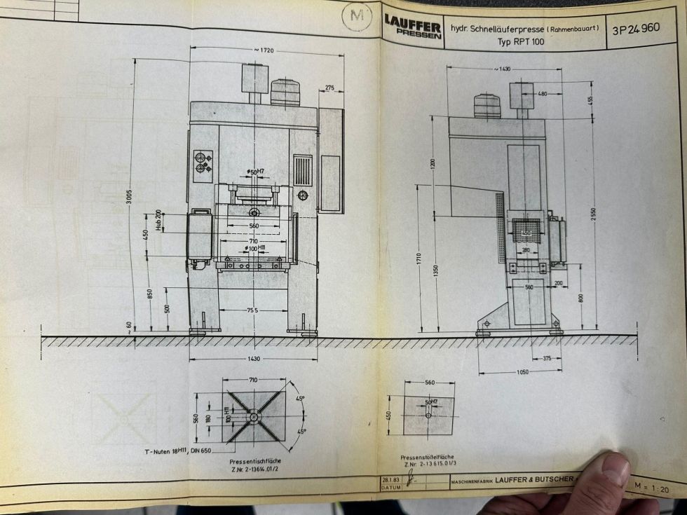 Hydraulic press Lauffer - RPT 100