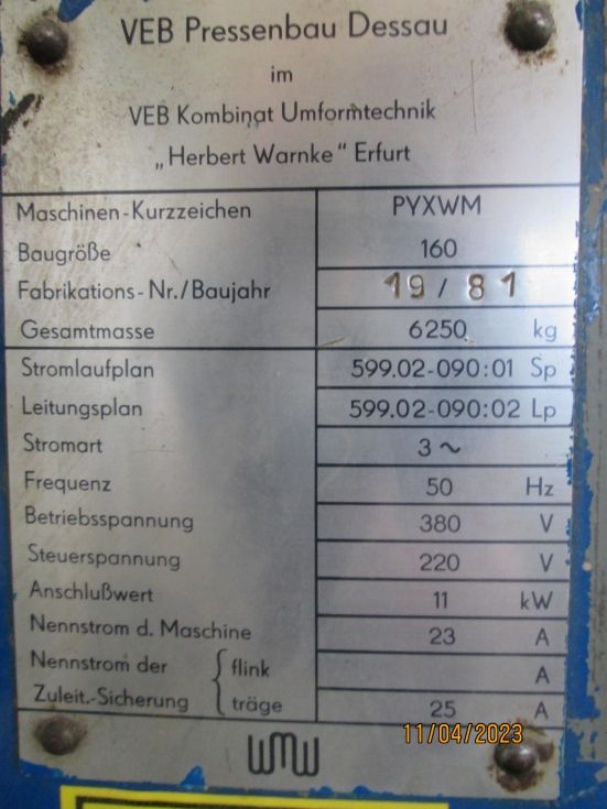 Straightening machine WMW Erfurt - PYXWM 160