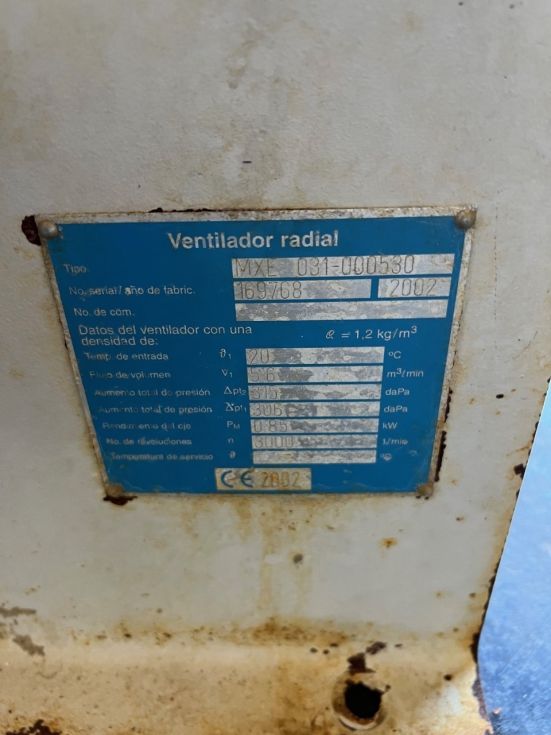 Ventilador industrial radial mxe 031-000530 de segunda mano