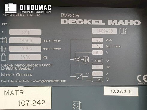 &#x27a4; Centro de mecanizado vertical DMG DMU 50 evo linear usado