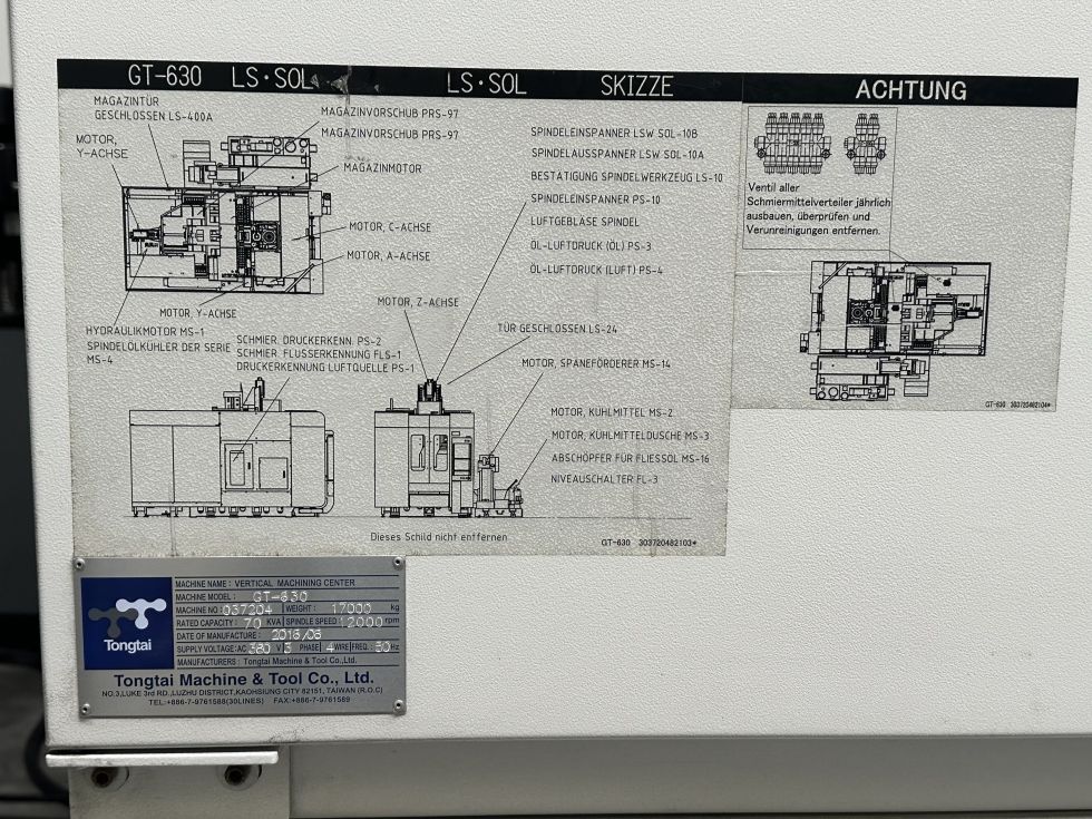 5-axis CNC machine (VMC) TOPPER - GT 630-5AX