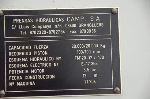 CAMP P 20 Prensas #4117
