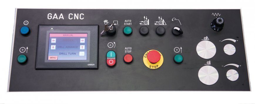 Tronzadora monocabezal automática con alimentador y control numerico CNC, corte a 90º de aluminio