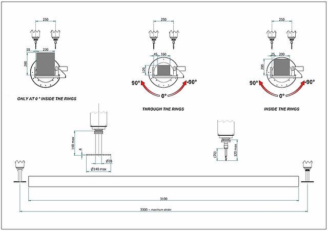 Centro de mecanizado con columna móvil con husillo vertical 4 ejes CNC