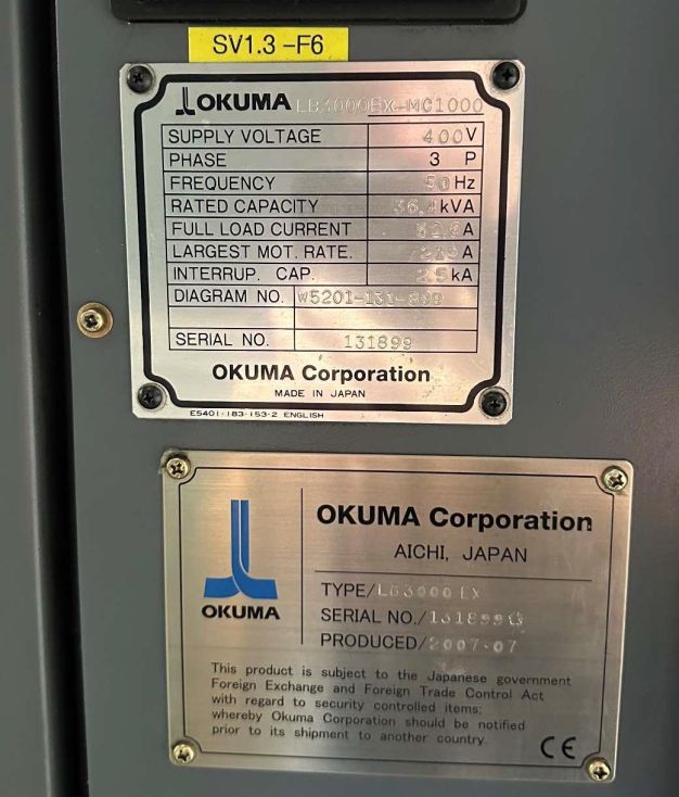 CNC Lathe with c-axis Okuma - LB 3000 EX