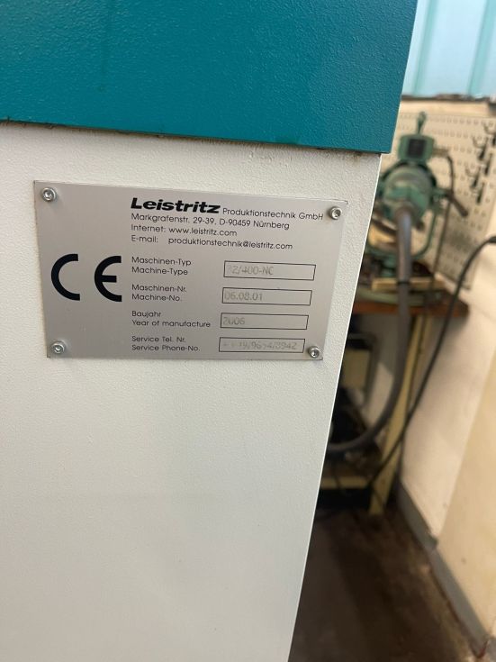 Key way machine Leistritz - 32-400 NC MACH-ID 8513 Make: Leistritz Type: 32-400 NC Control: Siemens