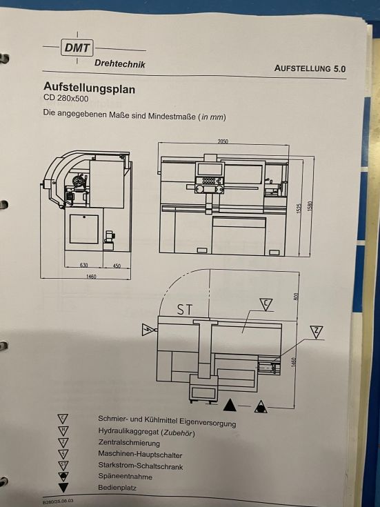 CNC lathe DMT KERN - CD 280 MACH-ID 8536 Make: DMT KERN Type: CD 280 Year: 2003