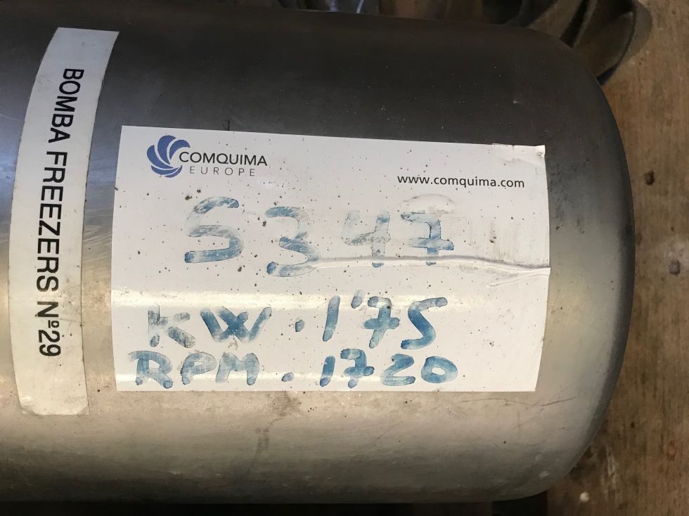 Bomba centrifuga 1,75 kw acero inoxidable reacondicionada