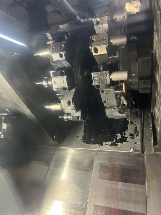 CNC Lathe with c-axis NAKAMURA - TW-20 MACH-ID 8542 Make: NAKAMURA Type: TW-20 Control: Fanuc 18 iT-