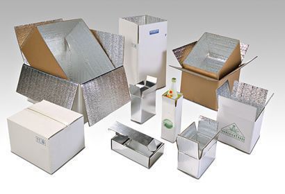 cajas plegadas isotérmicas cartón+ foam de 31,5x31,5x24,9 cma