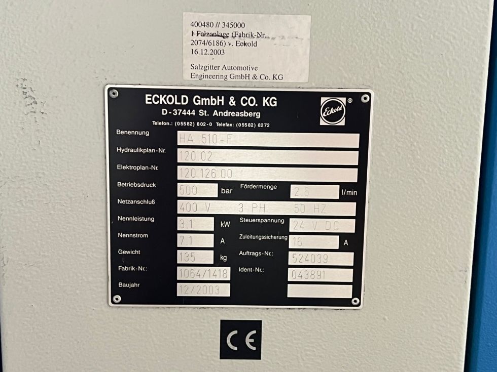 Eckold - ha 510-e mach-id 7076