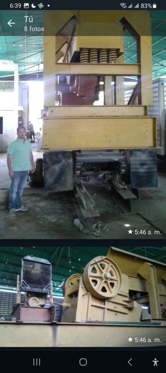 Maquina portatil picadora y moledora de piedras arenas para canteras y minerias