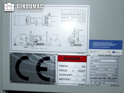 Centro de mecanizado vertical de 5 ejes Quaser UX600/15C