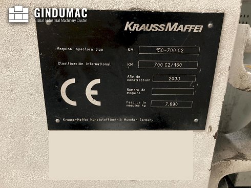 Krauss-Maffei 150-700 C2 Máquina de moldeo por inyección