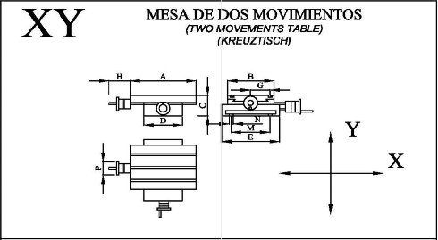 Mesa de coordenadas manual