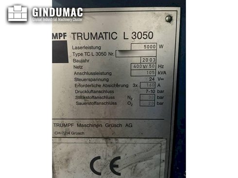 Máquina de corte por láser Trumpf Trumatic L3050