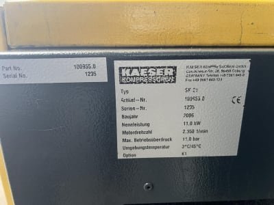 Compresor de tornillo KAESER SK 21