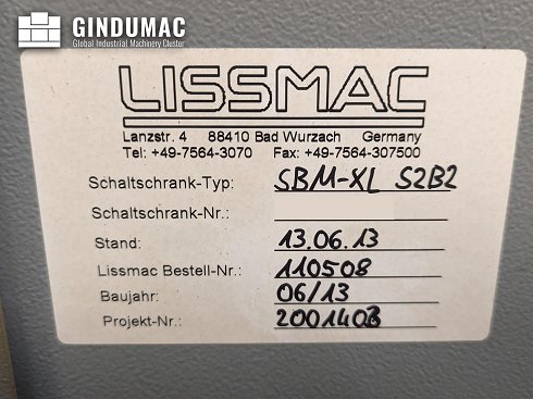 LISSMAC SBM XL 1000 S2B2 (2013) Desbarbado
