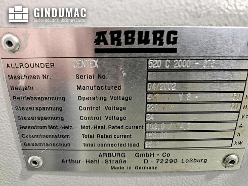 ARBURG Allrounder 520 C 2000-675 (2002) Máquina de moldeo por inyección