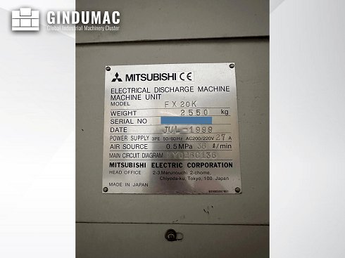 Máquina de electroerosión por hilo MITSUBISHI FX20K