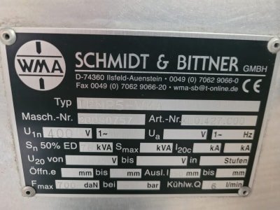 SCHMIDT BITTNER TPMP5-WMA Spot welder
