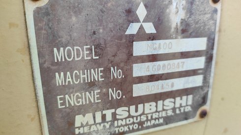 Motoniveladora Mitsubishi MG400 Matricula V77305VE. FBD205