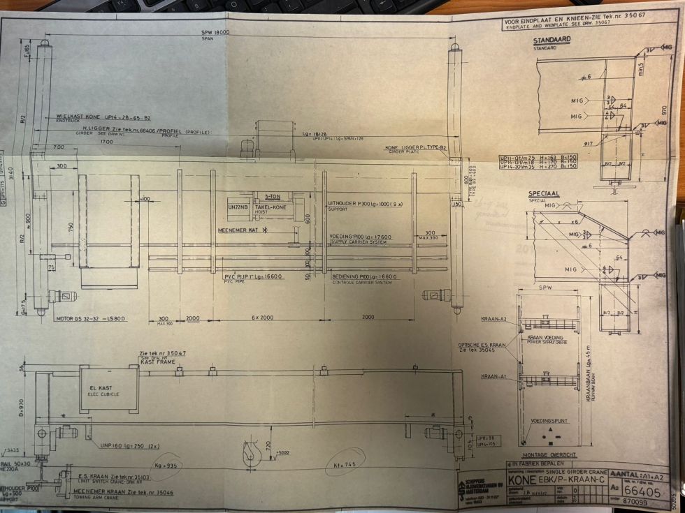 Overhead travelling crane KONE - SCHIPPERS HIJSWERKTUIGEN