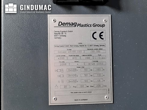 Máquinas de inyección usadas DEMAG Concept 420/810-2300 (2006) en venta | GINDUMAC.COM